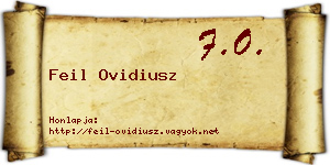 Feil Ovidiusz névjegykártya